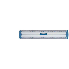 Maped Règle plate Double Décimètre Aluminium Protect System 20 cm avec poignée