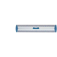 Maped Règle plate Double Décimètre Aluminium Protect System 20 cm avec poignée