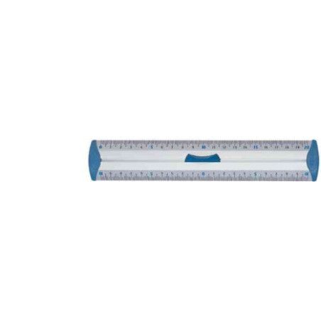 Maped Règle plate Double Décimètre Aluminium Protect System 20 cm avec poignée
