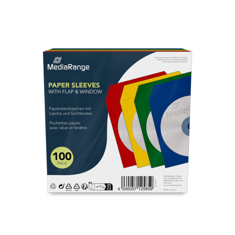 MediaRange BOX67 Pochette en papier CD Blanc