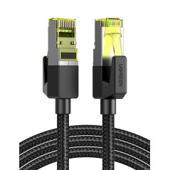 UGREEN Cat 7 Câble Ethernet Réseau RJ45 10Gbps 600MHz Double Blindage Noyau de Cuivre Nylon Tressé Compatible avec Routeur Switc