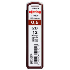 Rotring Refill 0.50mm 2B Leads for Mechanical Pencil (Tuck of 12)