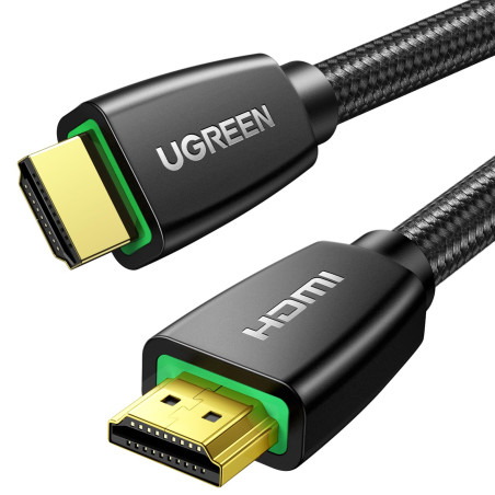 UGREEN Câble HDMI 4K Ultra HD Cordon 2.0 Haute Vitesse par Ethernet en Nylon Tressé Supporte 3D HDR Retour Audio Compatible avec