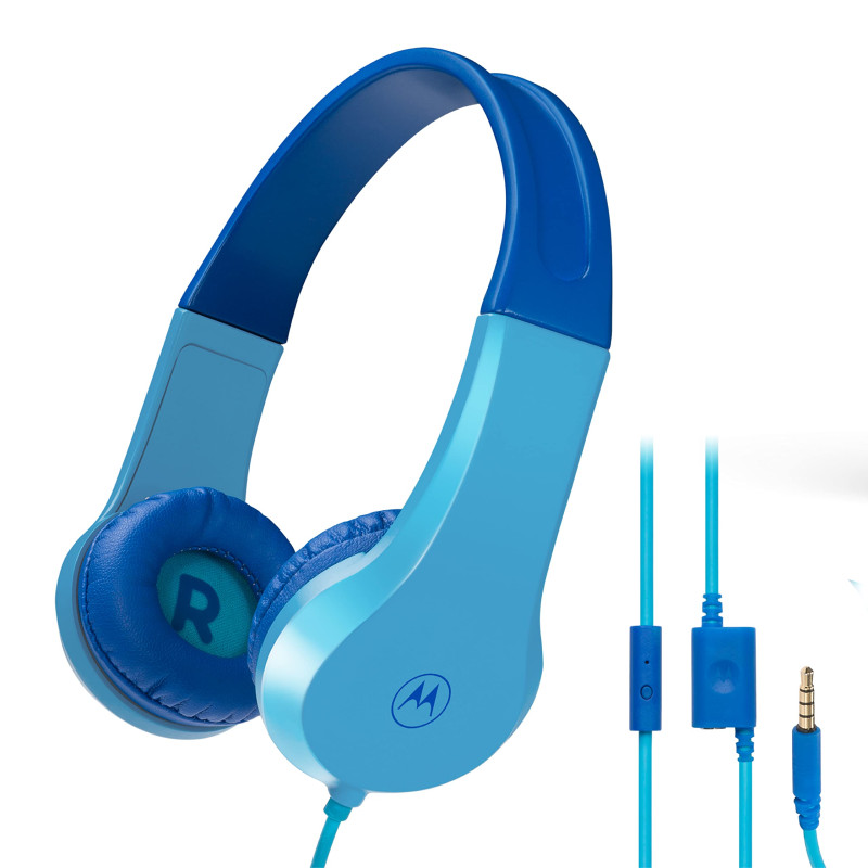 Motorola Sound JR200 - Casque pour Enfants avec câble - limitation du Volume 85 DB avec répartiteur Audio - sans BPA - à partir Motorola Sound JR200 - Casque pour Enfants avec câble - limitation du Volume 85 DB avec répartiteur Audio - sans BPA - à partir