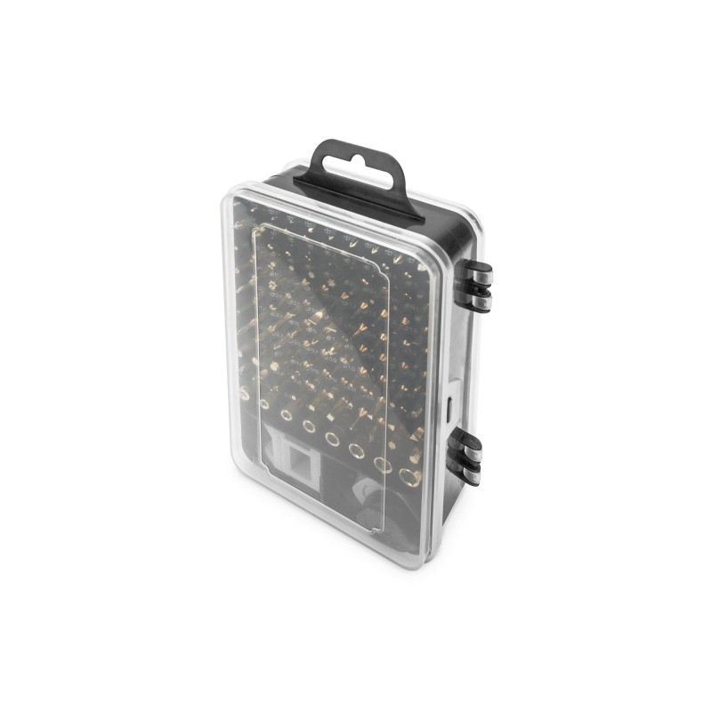 DIGITUS Jeu de tournevis de précision - 115 pièces - pour téléphone portable, ordinateur portable, PC, montres, lunettes, consol DIGITUS Jeu de tournevis de précision - 115 pièces - pour téléphone portable, ordinateur portable, PC, montres, lunettes, consol
