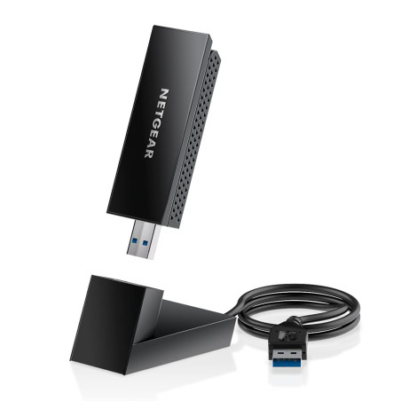 NETGEAR Nighthawk Clé WiFi USB (A8000), Adaptateur USB Ethernet WiFi 6E AXE3000, Dongle WiFi sans Fil pour Ordinateur Portable o