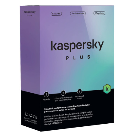 Kaspersky Plus 3 Postes/1 An