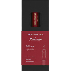 Moleskine x Kaweco Stylo à Bille Rechargeable en Plastique ABS pour Écrivains, Preneurs de Notes, Recharge 1,0 mm avec Encre Ble