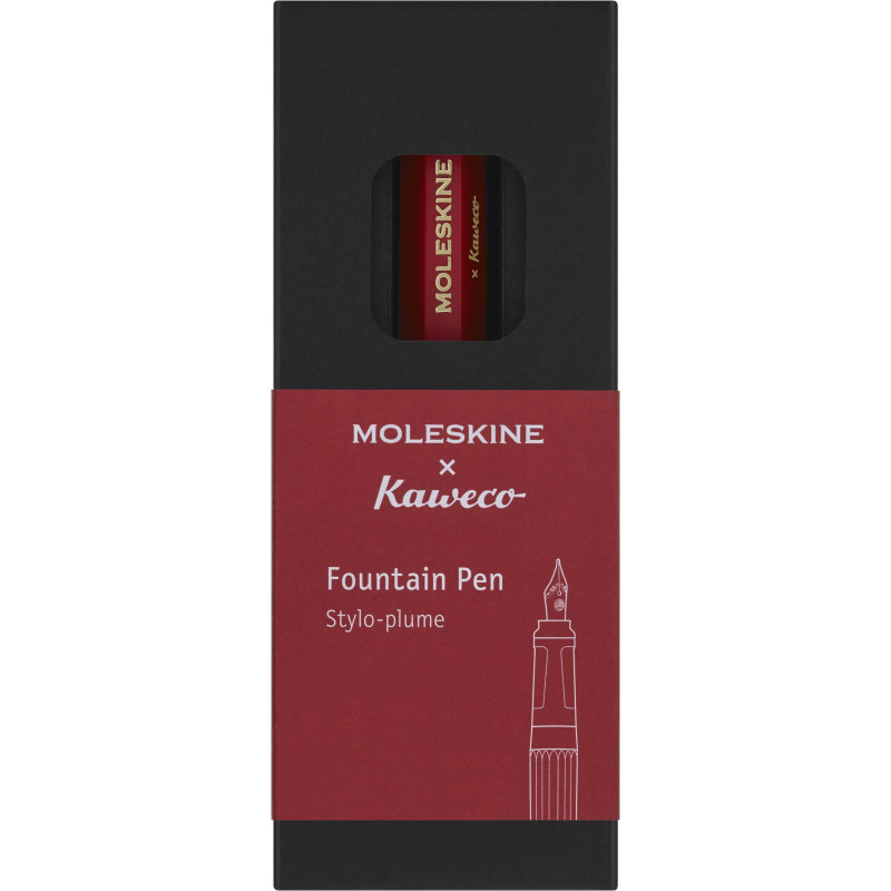 Moleskine x Kaweco Stylo Plume en Plastique ABS avec Plume Taille M Plaquée Or pour Écrivains, Preneurs de Notes, Cartouche d'En Moleskine x Kaweco Stylo Plume en Plastique ABS avec Plume Taille M Plaquée Or pour Écrivains, Preneurs de Notes, Cartouche d'En