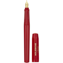Moleskine x Kaweco Stylo Plume en Plastique ABS avec Plume Taille M Plaquée Or pour Écrivains, Preneurs de Notes, Cartouche d'En