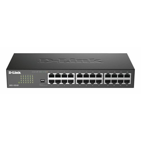 D-Link DGS-1024D Switch 24 Ports Gigabit Metallique 10/100/1000mbps - Idéal Partage de Connexion et Mise en Réseau Small/Home Of