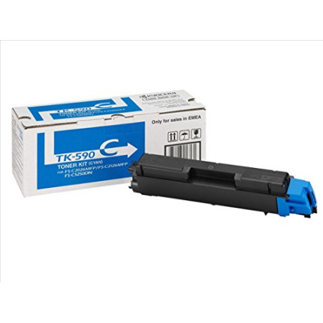 Kyocera - KYTK590C - Cartouche de toner - Cyan