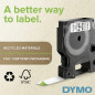 DYMO Rhino Étiquettes en vinyle industrielles | 19 mm x 5,5 m | autocollantes impression en noir sur fond blanc | pour étiqueteu DYMO Rhino Étiquettes en vinyle industrielles | 19 mm x 5,5 m | autocollantes impression en noir sur fond blanc | pour étiqueteu