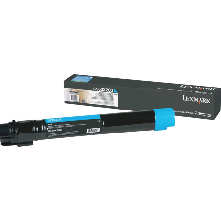 Lexmark - C950X2CG - Cartouche laser pour Lexmark C950 - Cyan