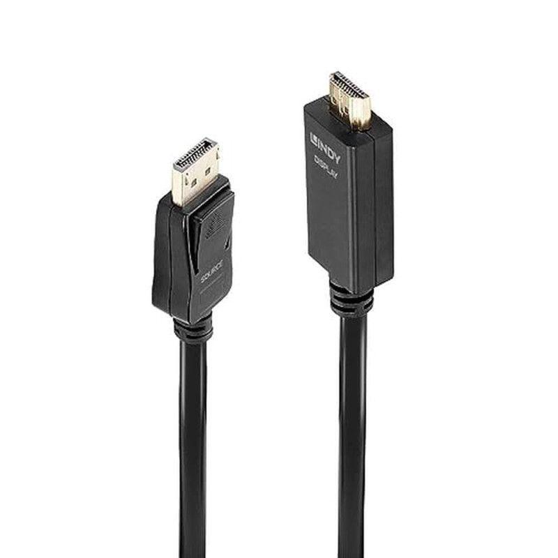 Lindy - Câble DisplayPort HDMI 1.4, 1 Mètre, Display Port 1.2 4K 4096x2160@30Hz 10.2G | Compatible avec TV, Monitor, Xbox, Gamin Lindy - Câble DisplayPort HDMI 1.4, 1 Mètre, Display Port 1.2 4K 4096x2160@30Hz 10.2G | Compatible avec TV, Monitor, Xbox, Gamin