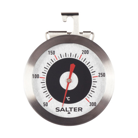 Salter Thermomètre de Cuisine en Acier Inoxydable, Analogique 50-300°C, Pour Fours à Gaz, Électrique, Chaleur Tournante, Thermom