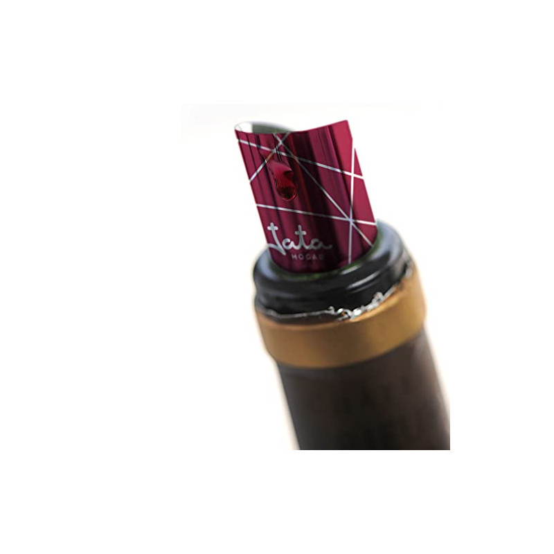 HOGAR HVIN2200 Verseur de vin anti-goutte 6 feuilles d'aluminium et PET souple réutilisable facile