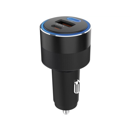 Sandberg Car Charger 3in1 130W USB-C PD, Chargeur De Voiture pour Appareils USB-A USB-C, Charge Rapide avec USB-C PD 100W, Voitu