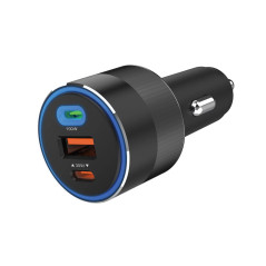 Sandberg Car Charger 3in1 130W USB-C PD, Chargeur De Voiture pour Appareils USB-A USB-C, Charge Rapide avec USB-C PD 100W, Voitu