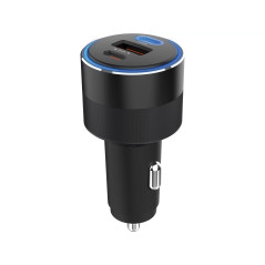 Sandberg Car Charger 3in1 130W USB-C PD, Chargeur De Voiture pour Appareils USB-A USB-C, Charge Rapide avec USB-C PD 100W, Voitu