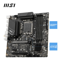 MSI Pro B760M-A WiFi Carte Mère, Micro-ATX - pour Processeurs Intel Core 14e, 13e & 12e Génération, LGA 1700 - DDR5 Memory Boost