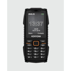 Konrow Stone Plus - Téléphone Portable Incassable Antichoc Certifié IP68 - Écran 2,4'' - Double Sim - Réseau 2G - 32Mo + 32Mo RA