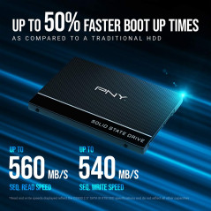 PNY CS900 SSD Interne SATA III, 2.5 Pouces, 250Go, Vitesse de Lecture jusqu'à 535MB/s