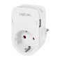 LogiLink PA0247 Adaptateur de Prise CEE 7/3 avec 2 Ports USB (2 Ports USB-A) et Support pour Smartphone LogiLink PA0247 Adaptateur de Prise CEE 7/3 avec 2 Ports USB (2 Ports USB-A) et Support pour Smartphone