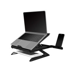 LogiLink AA0133 Support pour Ordinateur Portable avec Supports pour Smartphone, Compatible avec Les Ordinateurs Portables et tab