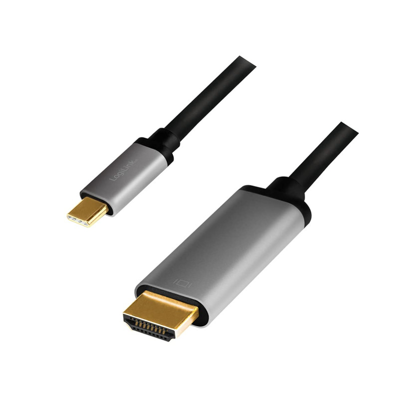 LogiLink CUA0101 Câble de connexion USB 3.2 Gen 1 HDMI 4 K/60 Hz Aluminium Noir/gris 1,8 m LogiLink CUA0101 Câble de connexion USB 3.2 Gen 1 HDMI 4 K/60 Hz Aluminium Noir/gris 1,8 m