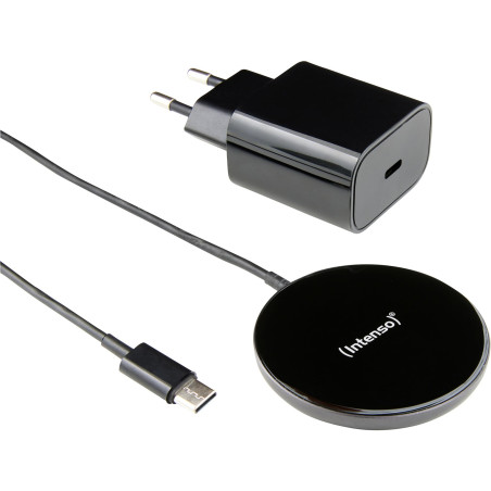 Intenso Chargeur sans Fils magnetique MB1 Noir Chargeur Induction pour iPhone
