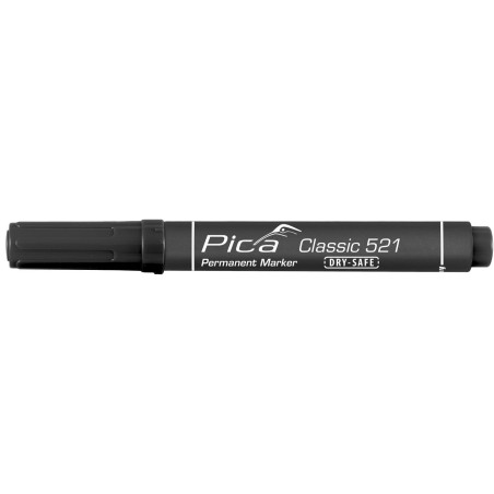 Pica 521/46 - Marcador Permanente Tipo Pincel Negro