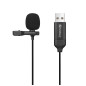 Sandberg Streamer USB Clip Microphone, Microphone Pince-Cravate Omnidirectionnel Pour Ordinateur Portable, USB A, Plug & Play, P Sandberg Streamer USB Clip Microphone, Microphone Pince-Cravate Omnidirectionnel Pour Ordinateur Portable, USB A, Plug & Play, P