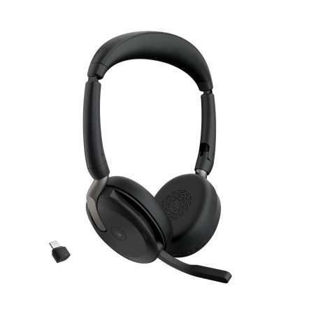Jabra Evolve2 65 Flex, Casque Bluetooth sans Fil, avec Technologie à réduction de Bruit ClearVoice et ANC Hybride, Design Léger,