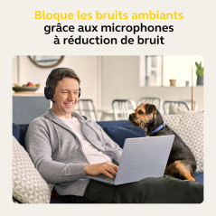 Jabra Evolve2 65 Flex, Casque Bluetooth sans Fil, avec Technologie à réduction de Bruit ClearVoice et ANC Hybride, Design Léger,