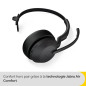 Jabra Evolve2 55 Micro-casque sans fil mono avec base de chargement, Jabra Air Comfort, micros à réduction de bruit et ANC. Fonc Jabra Evolve2 55 Micro-casque sans fil mono avec base de chargement, Jabra Air Comfort, micros à réduction de bruit et ANC. Fonc