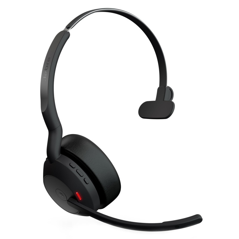 Jabra Evolve2 55 Micro-casque sans fil mono avec technologie Jabra Air Comfort, micros à réduction de bruit et ANC. Certifié MS Jabra Evolve2 55 Micro-casque sans fil mono avec technologie Jabra Air Comfort, micros à réduction de bruit et ANC. Certifié MS