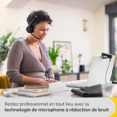 Jabra Evolve2 55 Micro-casque sans fil mono avec technologie Jabra Air Comfort, micros à réduction de bruit et ANC. Certifié MS 