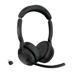Jabra Evolve2 55 Micro-casque sans fil stéréo avec technologie Jabra Air Comfort, micros à réduction de bruit et ANC. Fonctionne