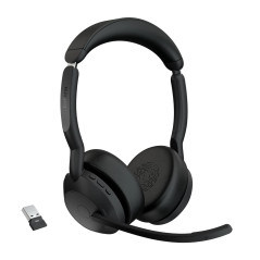 Jabra Evolve2 55 Micro-casque sans fil stéréo avec technologie Jabra Air Comfort, micros à réduction de bruit et ANC. Fonctionne