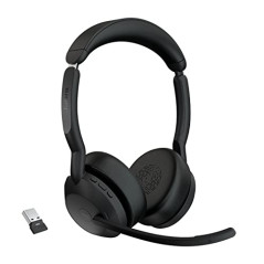 Jabra Evolve2 55 Micro-casque sans fil stéréo avec technologie Jabra Air Comfort, micros à réduction de bruit et ANC. Certifié M