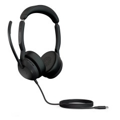 Jabra Evolve2 50 Micro-casque filaire stéréo - Technologie Jabra Air Comfort, microphones à réduction de bruit et ANC - Fonction