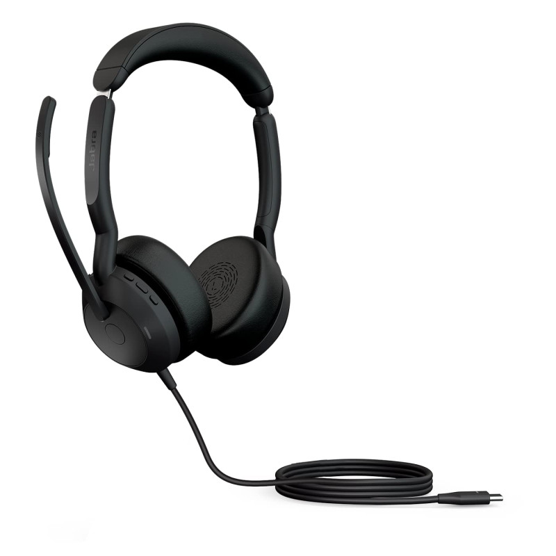 Jabra Evolve2 50 Micro-casque filaire stéréo - Technologie Jabra Air Comfort, microphones à réduction de bruit et ANC - Fonction Jabra Evolve2 50 Micro-casque filaire stéréo - Technologie Jabra Air Comfort, microphones à réduction de bruit et ANC - Fonction
