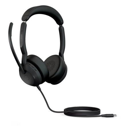 Jabra Evolve2 50 Micro-casque filaire stéréo - Technologie Jabra Air Comfort, microphones à réduction de bruit et ANC - Fonction