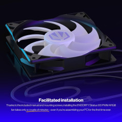 ENDORFY Stratus 120 PWM ARGB Ventilateur PWM puissant 120 mm, fonctionnement silencieux, ventilateur avec éclairage ARGB | EY4A0
