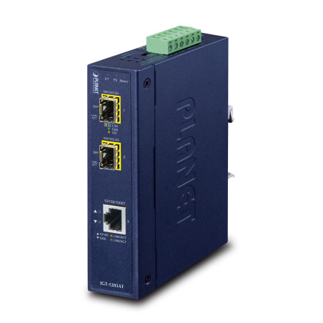 PLANET IGT-1205AT convertisseur de Support réseau 1000 Mbit/s Bleu