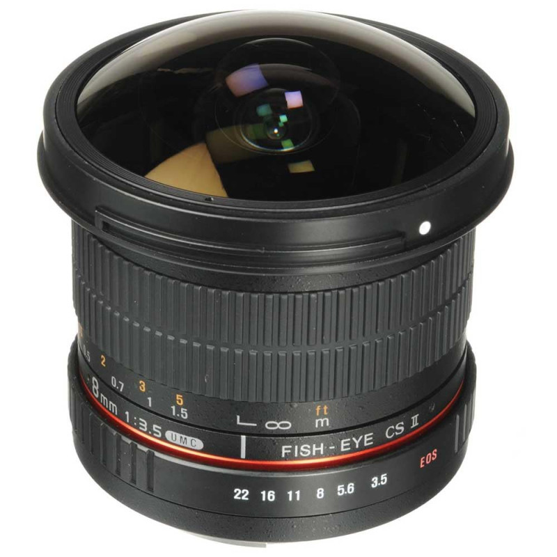 Samyang 8mm F3.5 UMC Fish-Eye CS II Objectif Noir