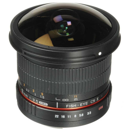 Samyang 8mm F3.5 UMC Fish-Eye CS II Objectif Noir