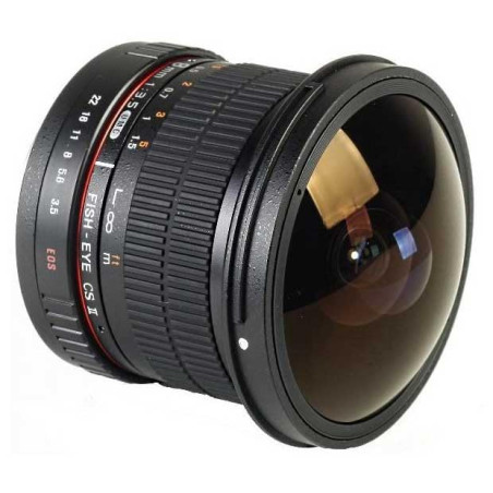 Samyang 8mm F3.5 UMC Fish-Eye CS II Objectif Noir