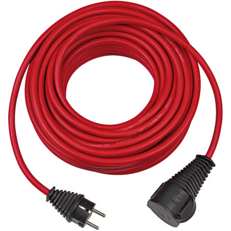 Brennenstuhl 1167830 Cordon prolongateur pour Chantier IP44, Rouge, 25 m